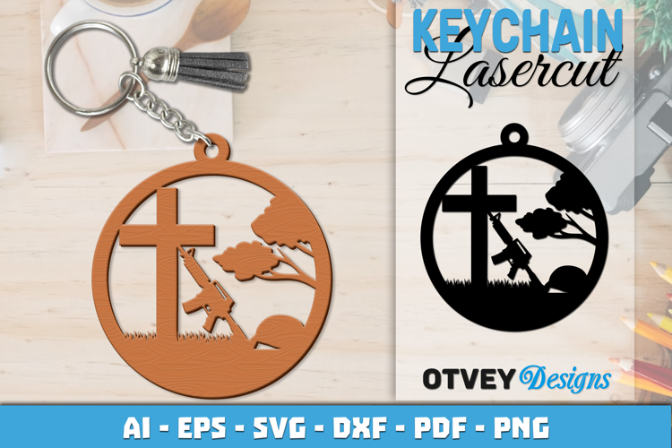 Keychain Soldier memorial Patriotic 4 th July Lasercut