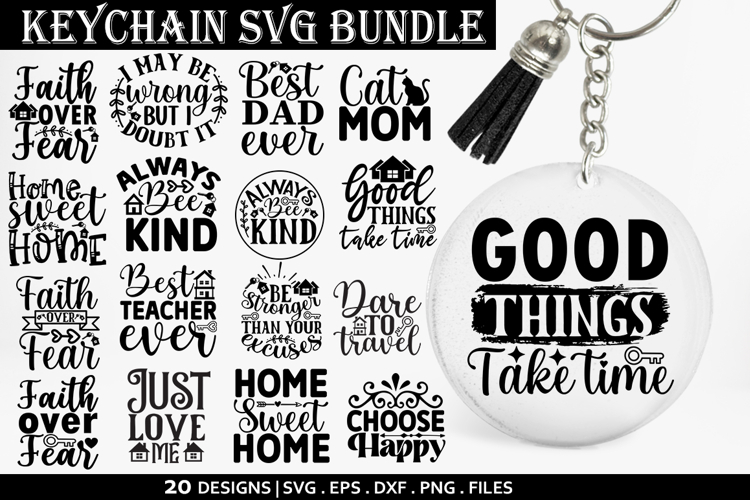 Keychain SVG Bundle - High Quality File