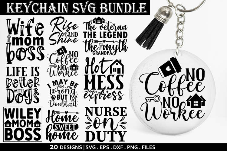 Keychain SVG Bundle - High Quality File