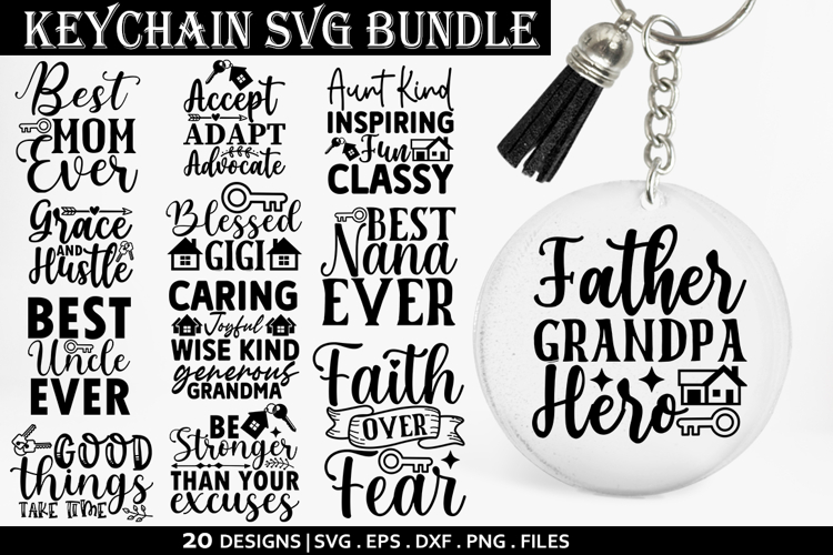 Keychain SVG Bundle - High Quality File