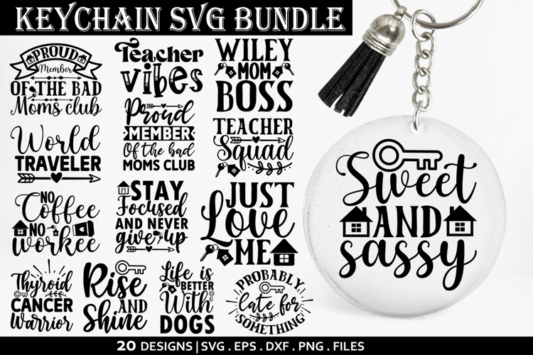 Keychain SVG Bundle - High Quality File