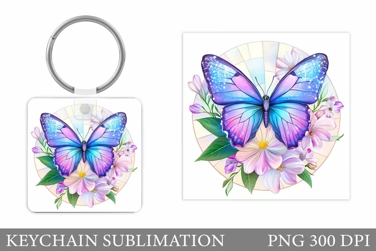 Butterfly Keychain Sublimation. Butterfly Sublimation