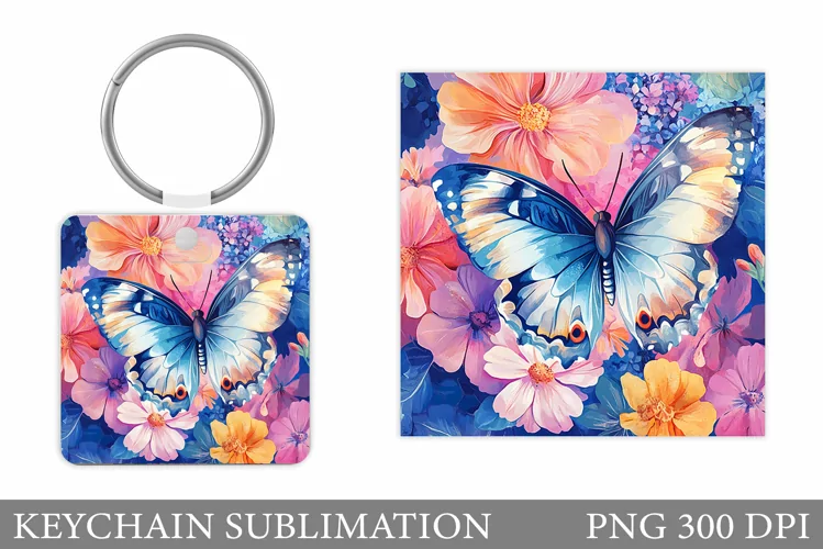 Butterfly Keychain Sublimation. Butterfly Sublimation