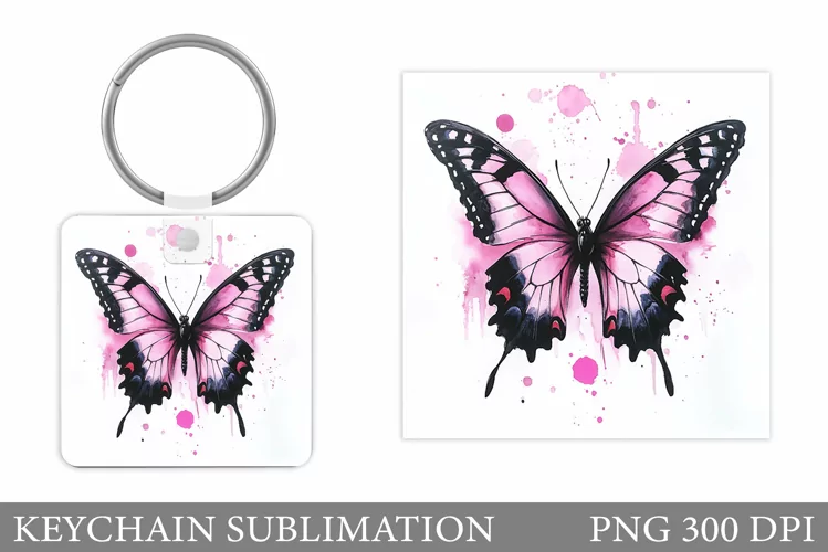 Butterfly Keychain Sublimation. Butterfly Sublimation