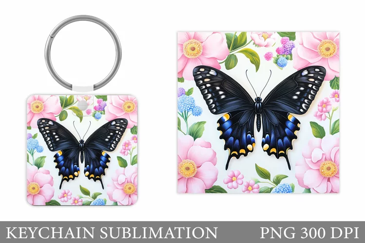 Butterfly Keychain Sublimation. Butterfly Sublimation