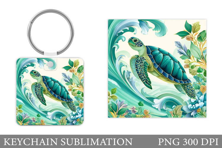 Turtle Keychain Sublimation. Sea Turtle Sublimation