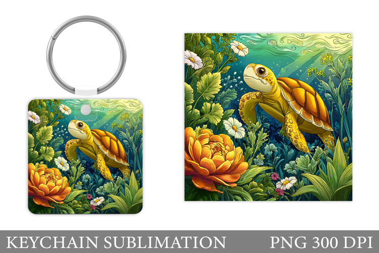 Turtle Keychain Sublimation. Sea Turtle Sublimation