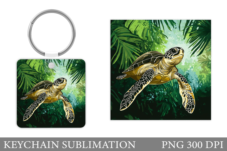 Turtle Keychain Sublimation. Sea Turtle Sublimation