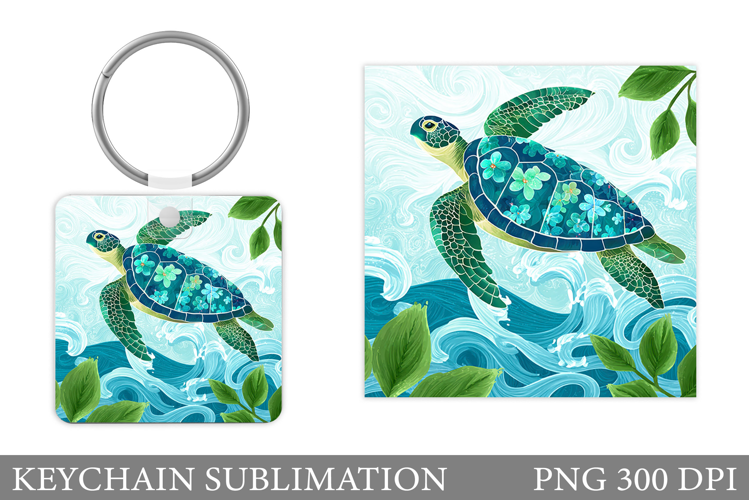 Turtle Keychain Sublimation. Sea Turtle Sublimation
