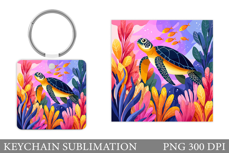 Turtle Keychain Sublimation. Sea Turtle Sublimation