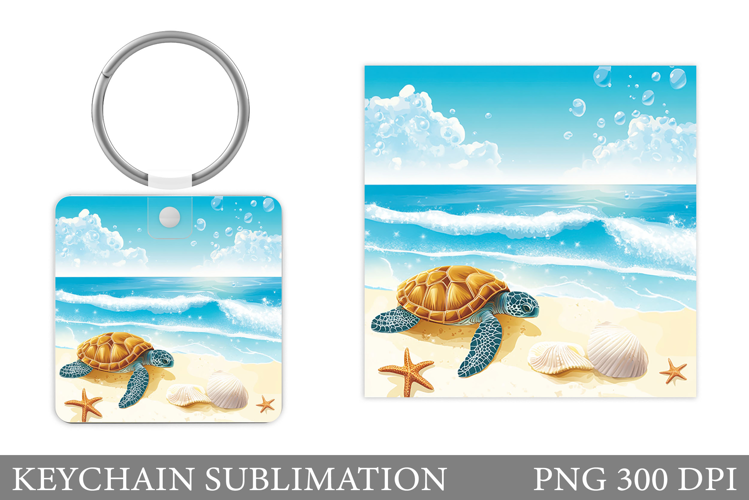 Turtle Keychain Sublimation. Sea Turtle Sublimation