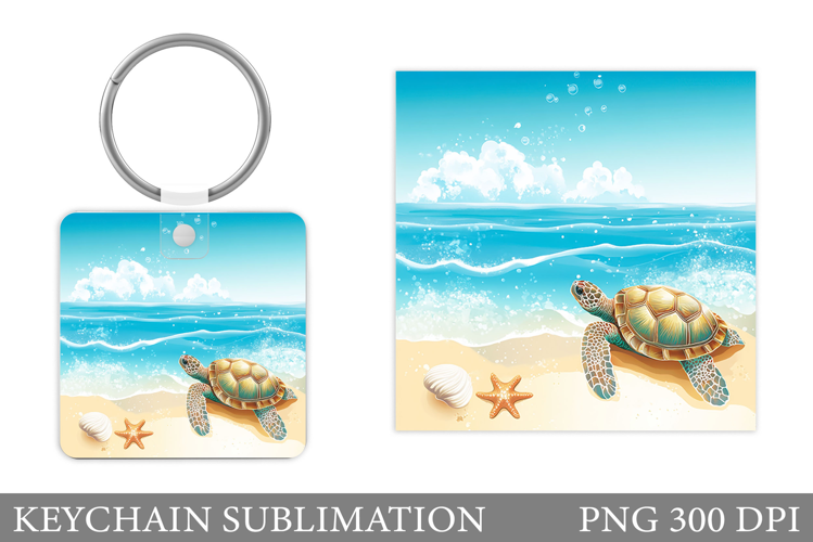 Turtle Keychain Sublimation. Sea Turtle Sublimation