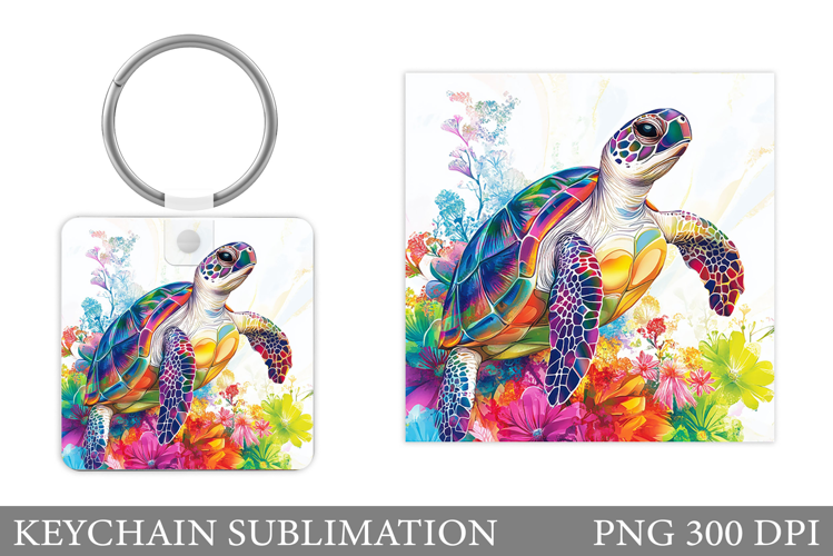 Turtle Keychain Sublimation. Sea Turtle Sublimation