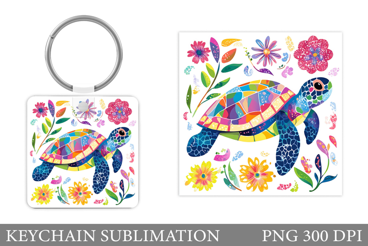 Turtle Keychain Sublimation. Sea Turtle Sublimation