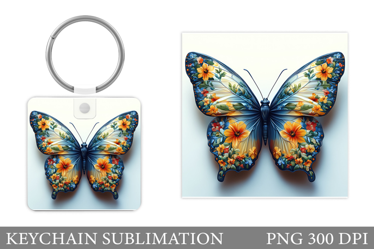 Butterfly Keychain Sublimation. Butterfly Sublimation