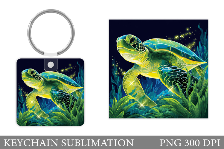 Turtle Keychain Sublimation. Sea Turtle Sublimation