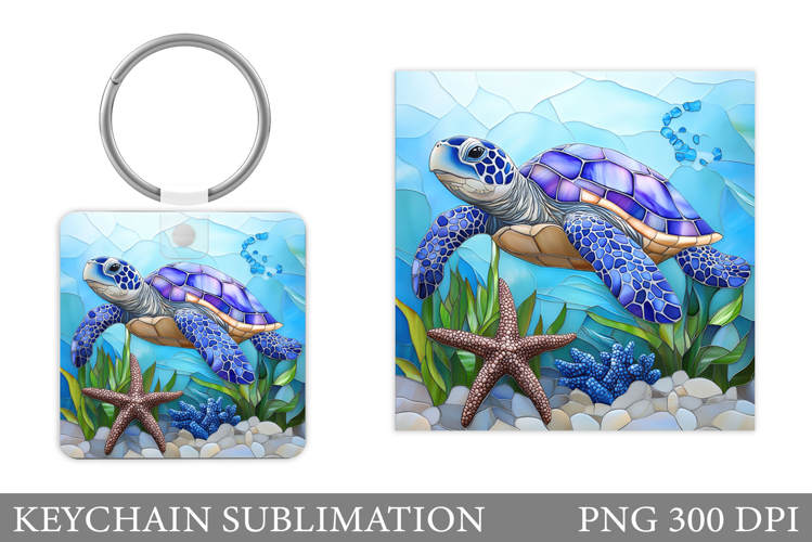 Turtle Keychain Sublimation. Turtle Keychain Design