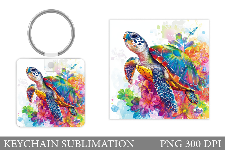 Turtle Keychain Sublimation. Sea Turtle Sublimation