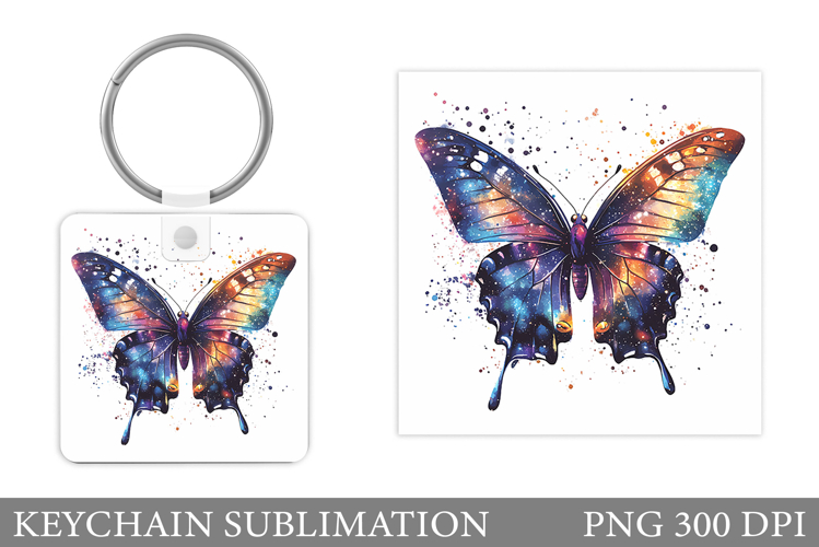 Butterflies Keychain Design. Butterfly Keychain Sublimation