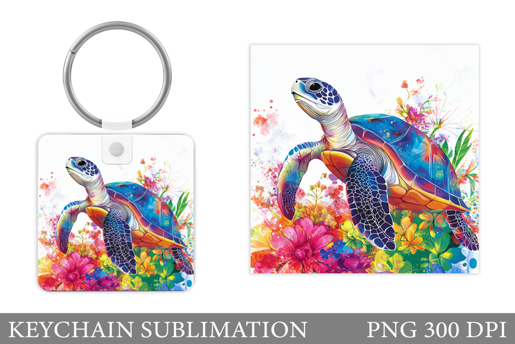 Turtle Keychain Sublimation. Sea Turtle Sublimation