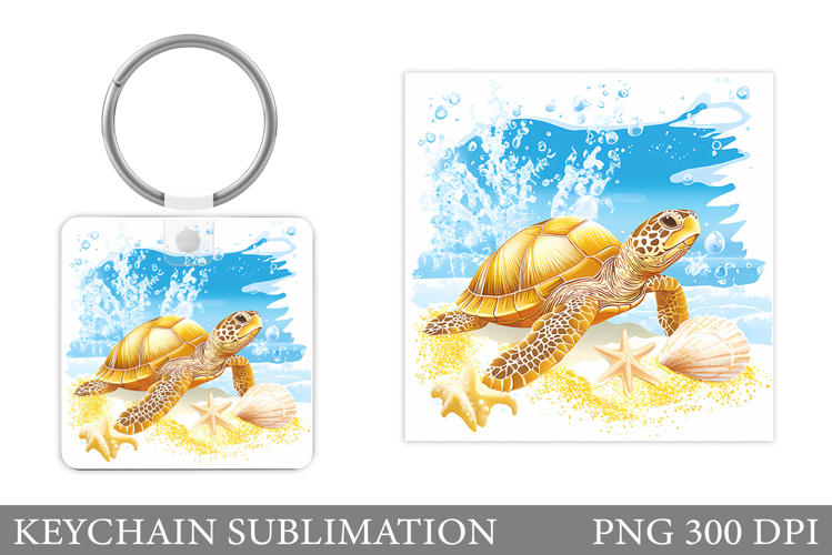 Turtle Keychain Sublimation. Sea Turtle Sublimation