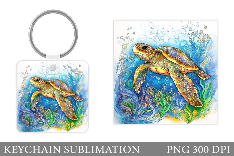 Turtle Keychain Sublimation. Sea Turtle Sublimation