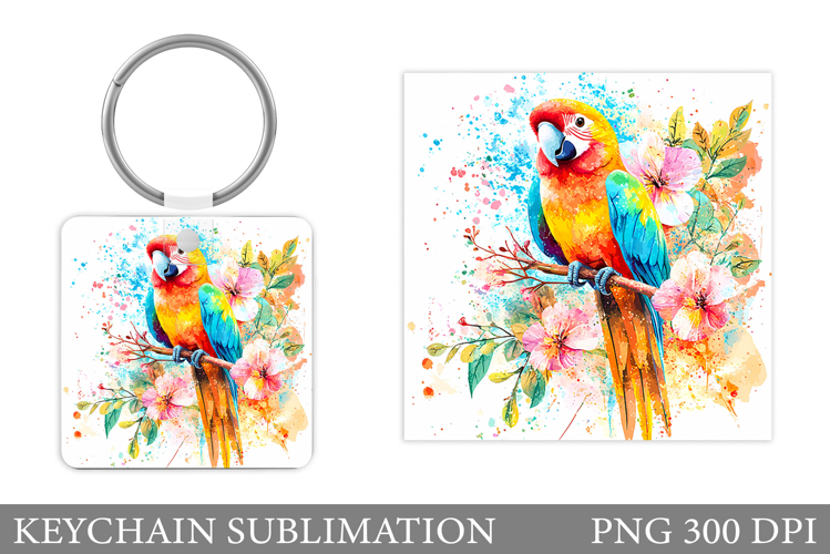 Parrot Keychain Sublimation. Parrot Sublimation