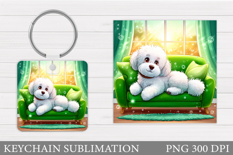 Cute Dog Keychain Design. Dog Sublimation
