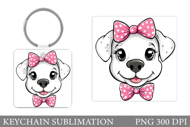 Cute Dog Keychain Design. Dog Sublimation
