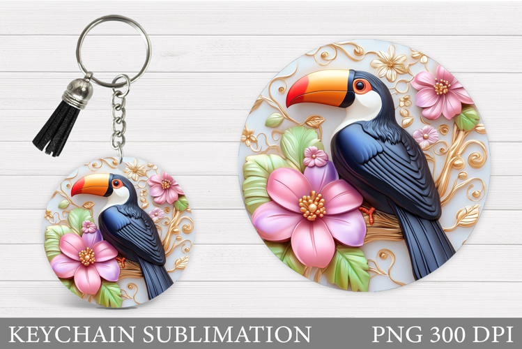 Cute Toucan Keychain. Toucan Sublimation