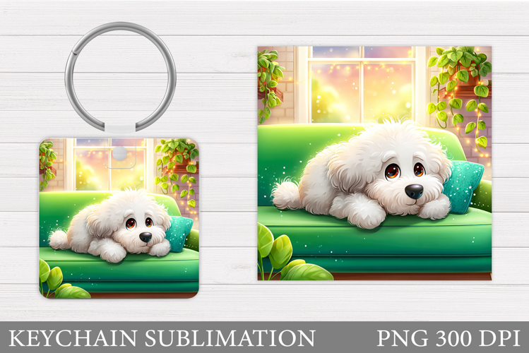 Cute Dog Keychain Design. Dog Sublimation