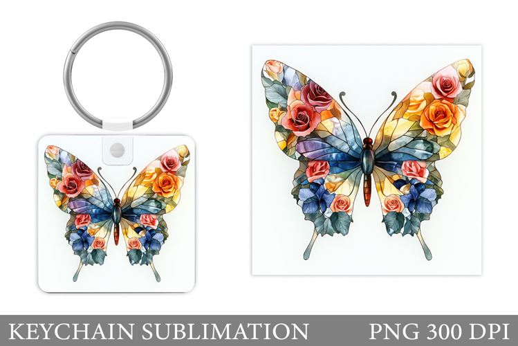 Butterfly Keychain Sublimation. Butterfly Sublimation