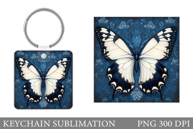 Butterfly Keychain Sublimation. Butterfly Sublimation example image 1