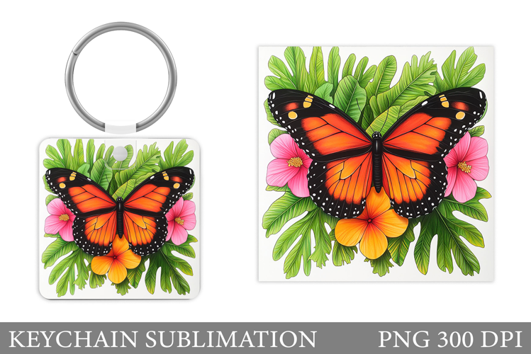 Butterfly Keychain Sublimation. Butterfly Sublimation