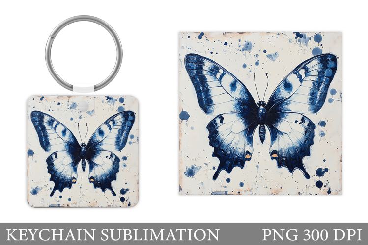 Butterflies Keychain Design. Butterfly Keychain Sublimation