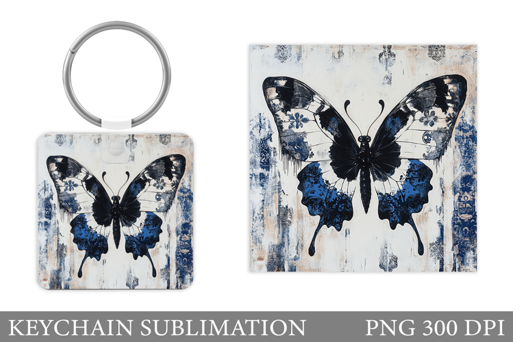 Butterflies Keychain Design. Butterfly Keychain Sublimation