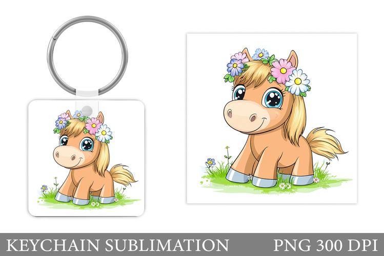Horse Keychain Sublimation. Horse Sublimation