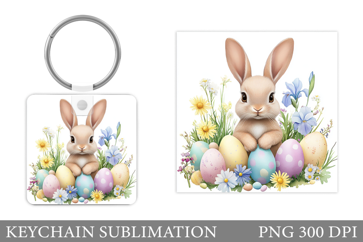 Easter Bunny Keychain Design. Easter Bunny Sublimation