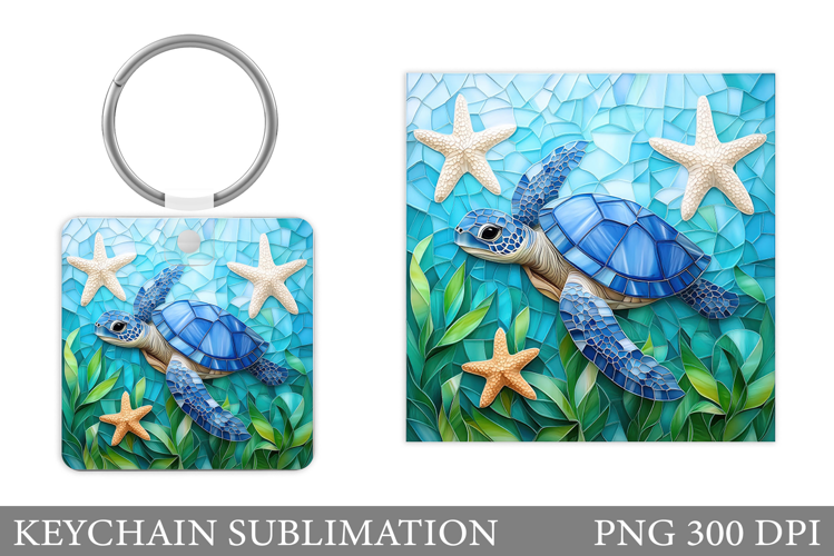 Turtle Keychain Sublimation. Sea Turtle Sublimation