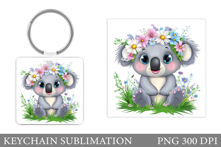 Cute Koala Keychain Design. Cute Koala Sublimation