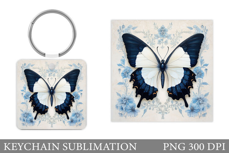 Butterfly Keychain Sublimation. Butterfly Sublimation example image 1