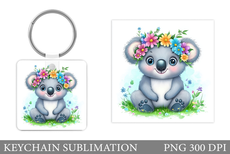 Cute Koala Keychain Design. Cute Koala Sublimation