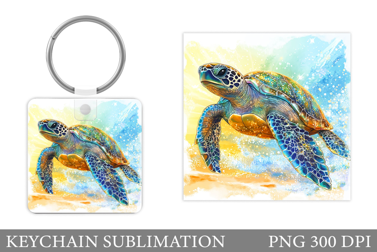 Turtle Keychain Sublimation. Sea Turtle Sublimation
