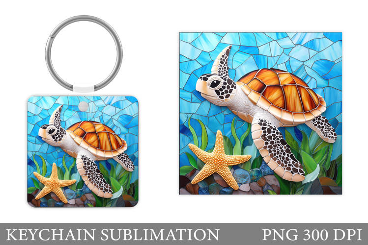 Turtle Keychain Sublimation. Sea Turtle Sublimation