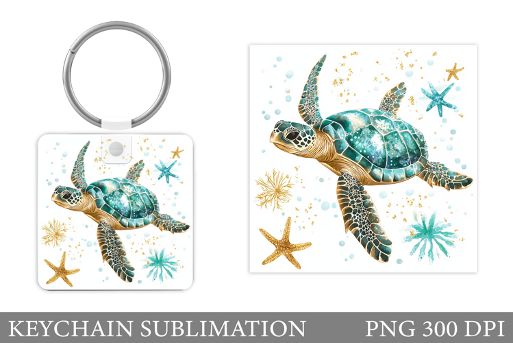 Turtle Keychain Sublimation. Sea Turtle Sublimation