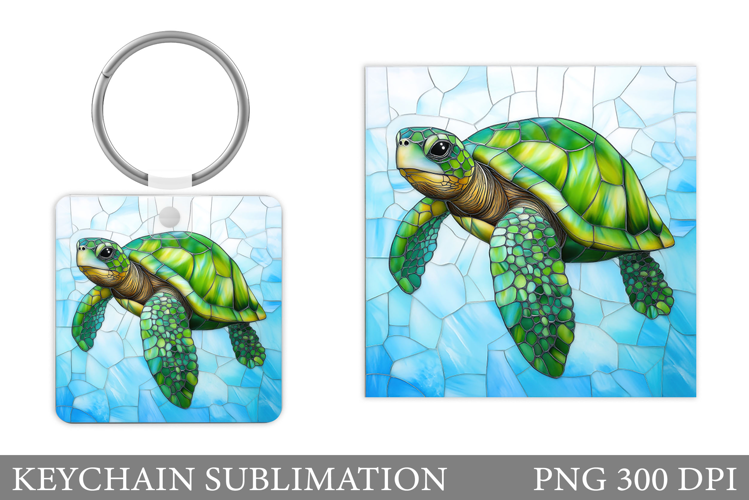 Turtle Keychain Sublimation. Turtle Keychain Design