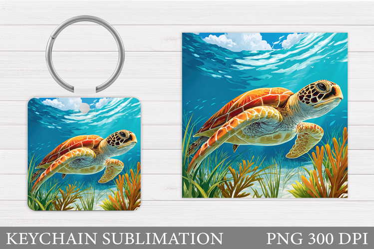 Turtle Keychain Sublimation. Sea Turtle Sublimation