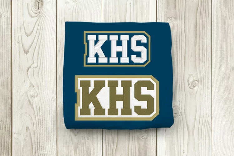 KHS High School Initials Embroidery File