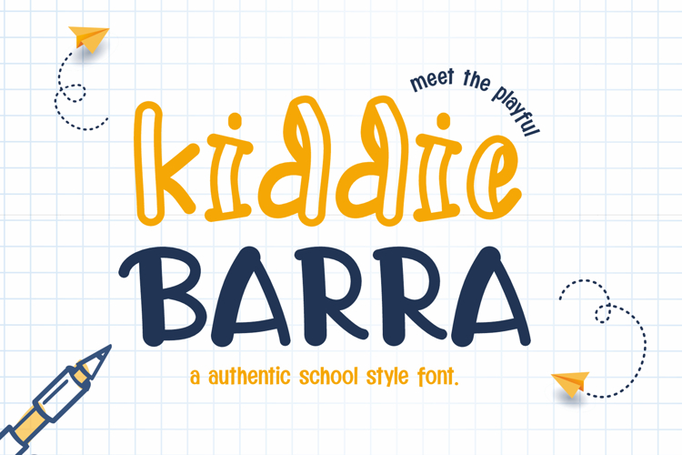 Kiddie Barra Authentic School Style Font