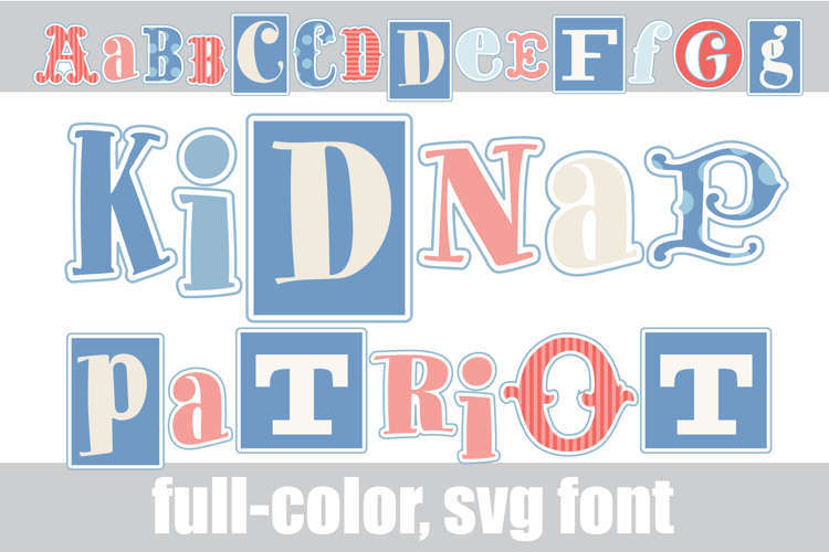 Kidnap Patriot Too Color Font example image 1